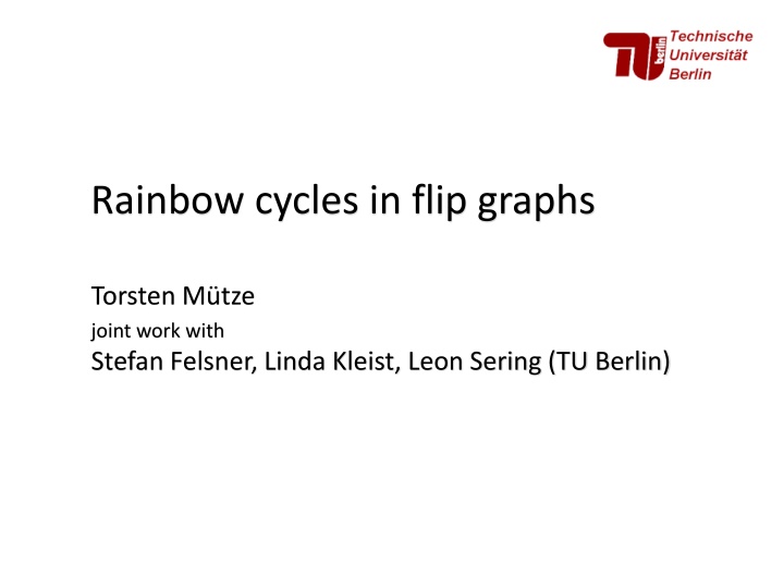 rainbow cycles in flip graphs