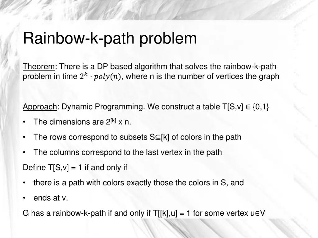 rainbow k path problem 1