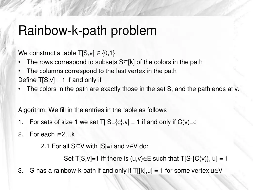 rainbow k path problem 2