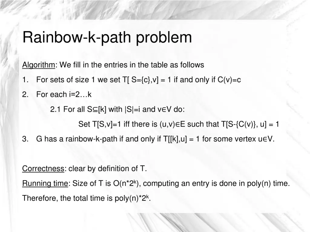 rainbow k path problem 3