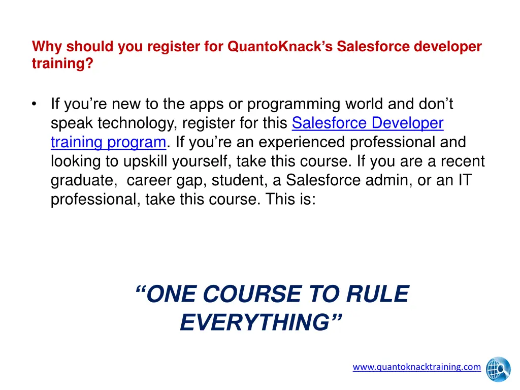 why should you register for quantoknack