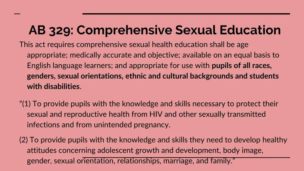 ab 329 comprehensive sexual education this