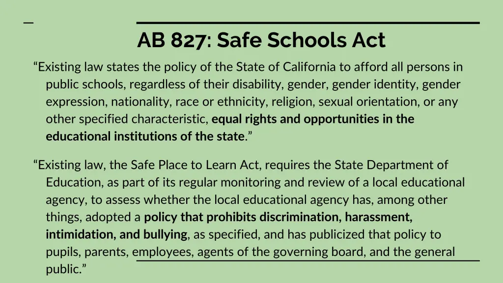 ab 827 safe schools act