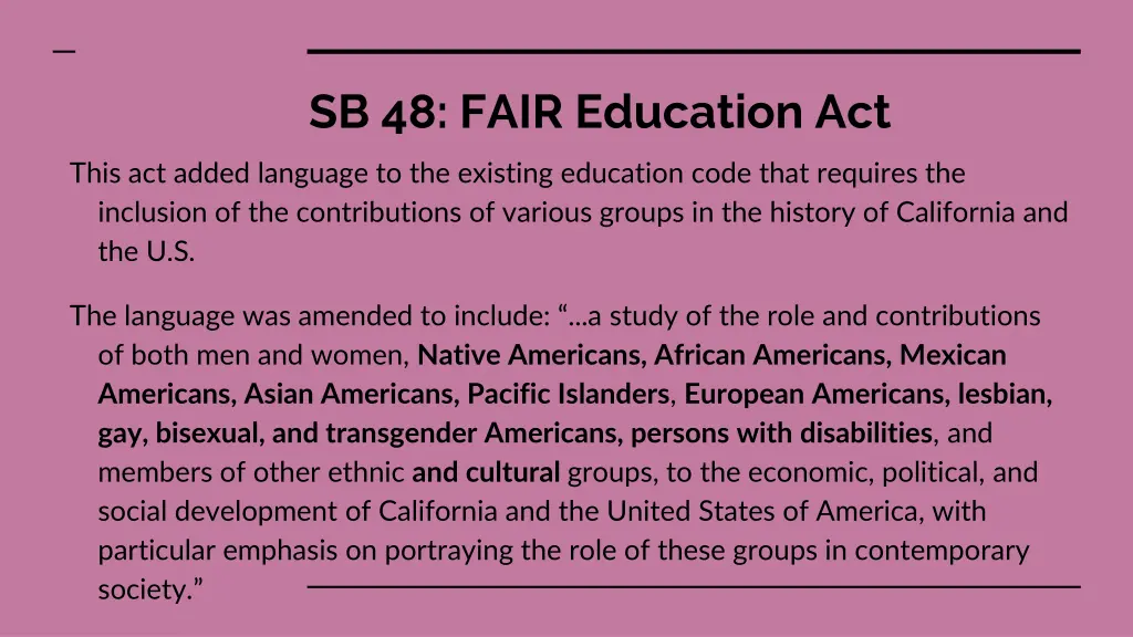 sb 48 fair education act