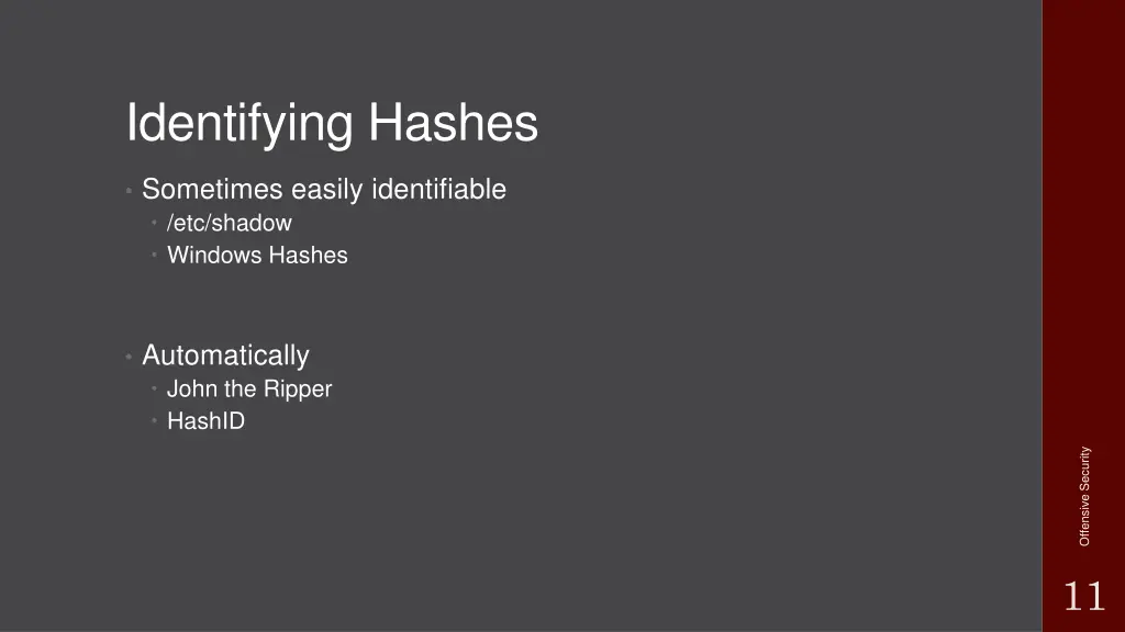 identifying hashes