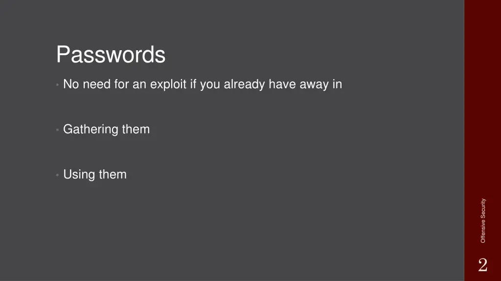 passwords