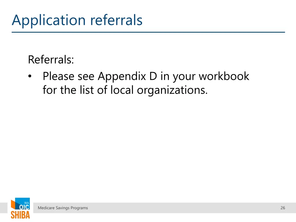 application referrals