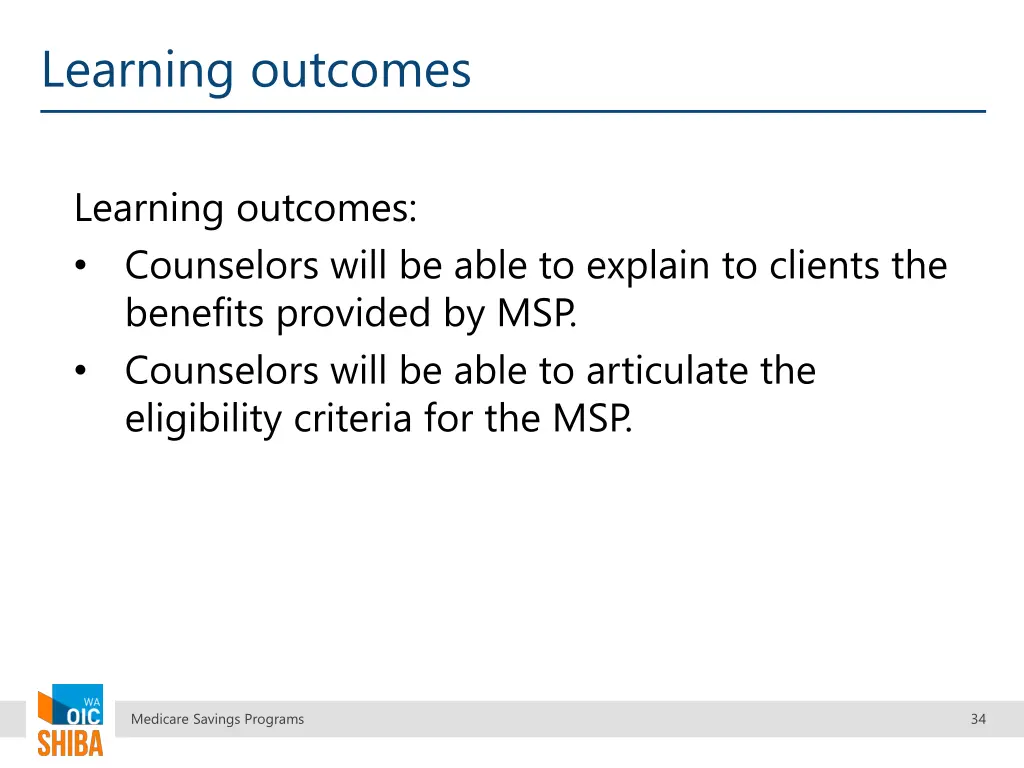 learning outcomes 1