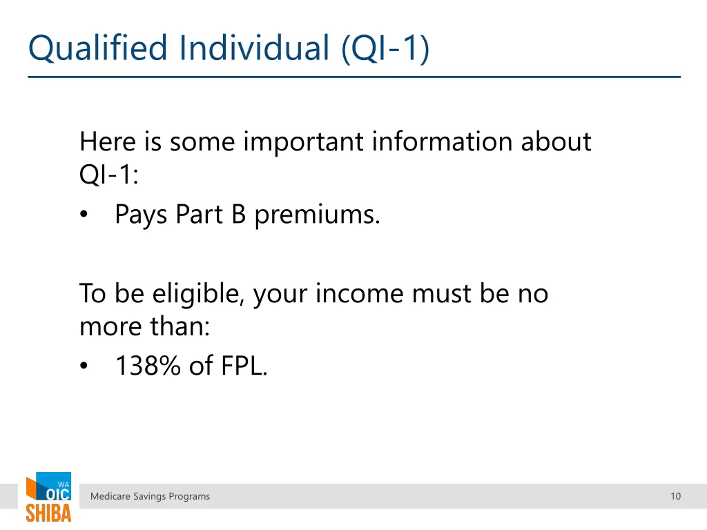 qualified individual qi 1