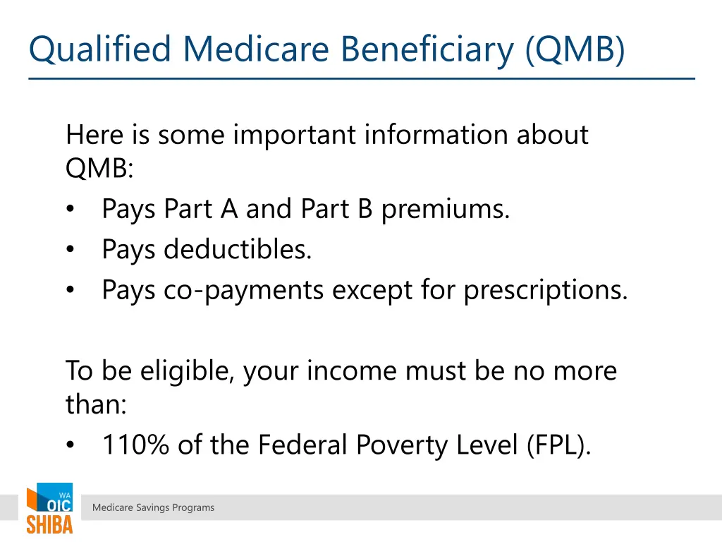 qualified medicare beneficiary qmb