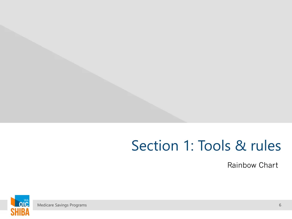 section 1 tools rules