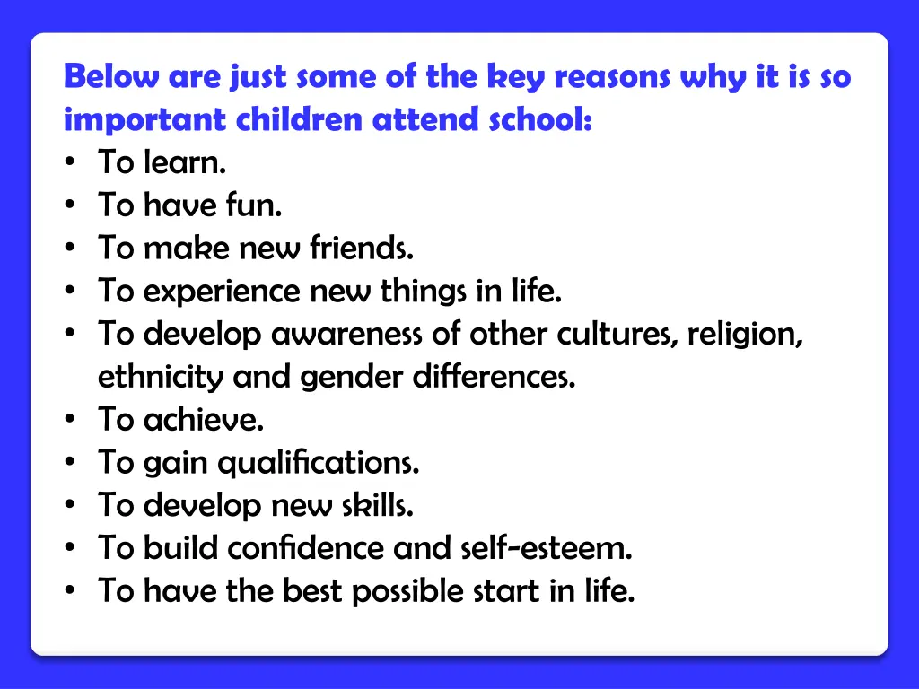 below are just some of the key reasons