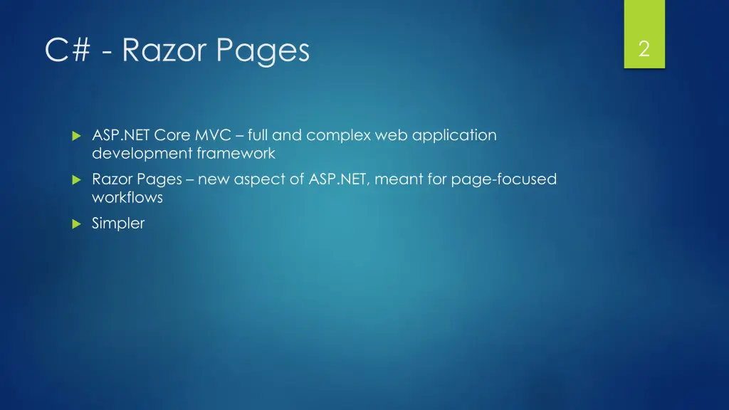 c razor pages