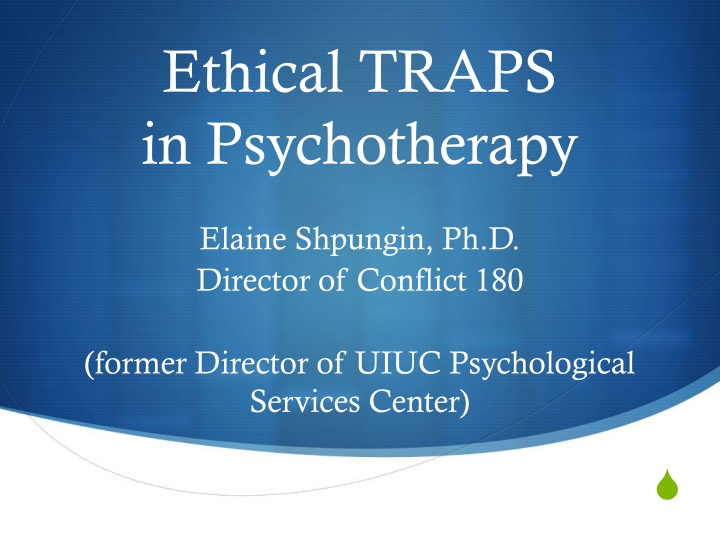 ethical traps in psychotherapy