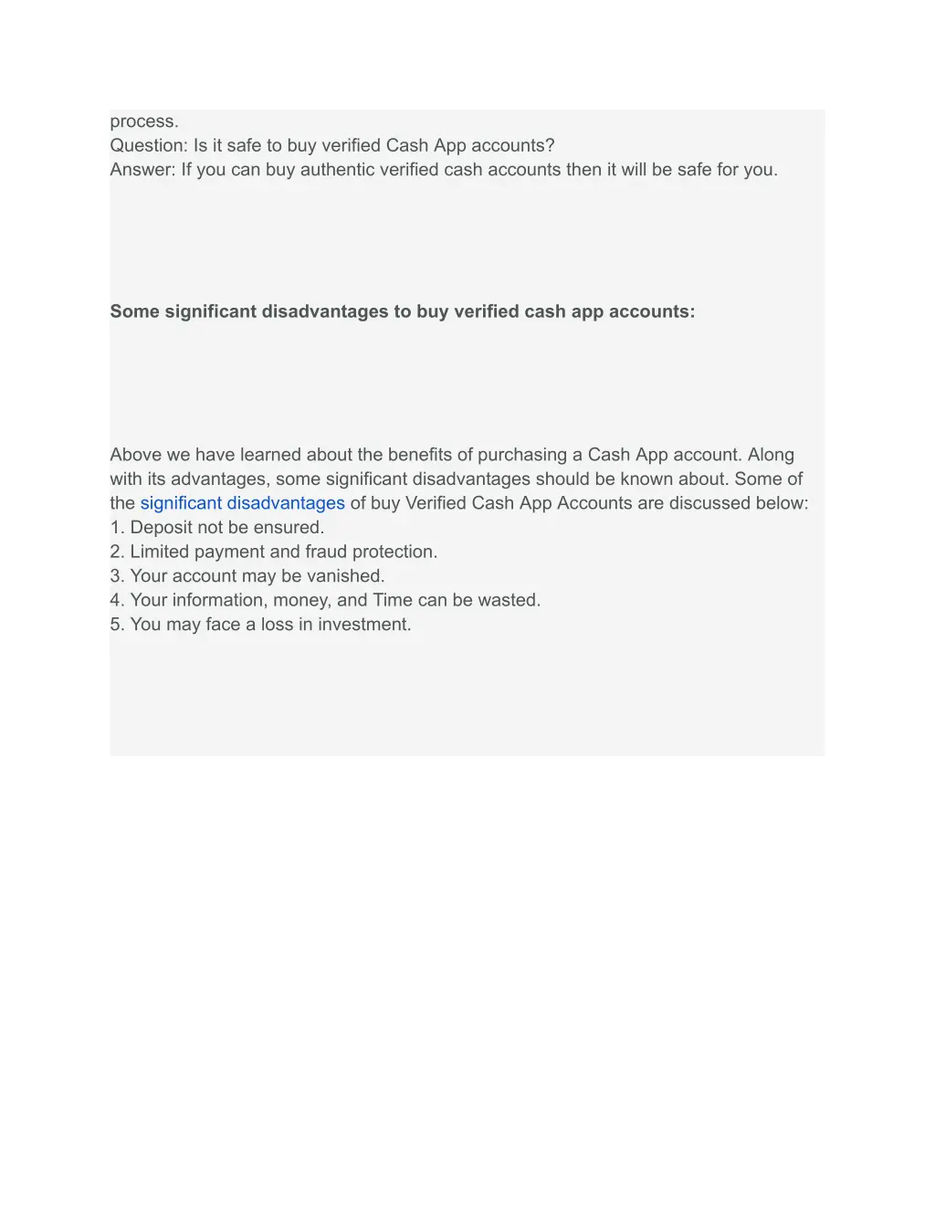 process question is it safe to buy verified cash