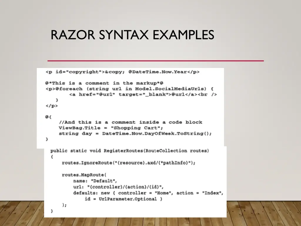 razor syntax examples