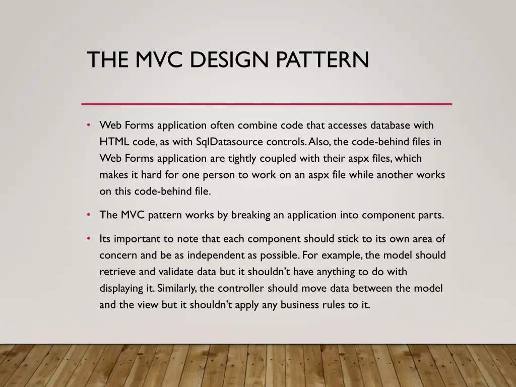 the mvc design pattern