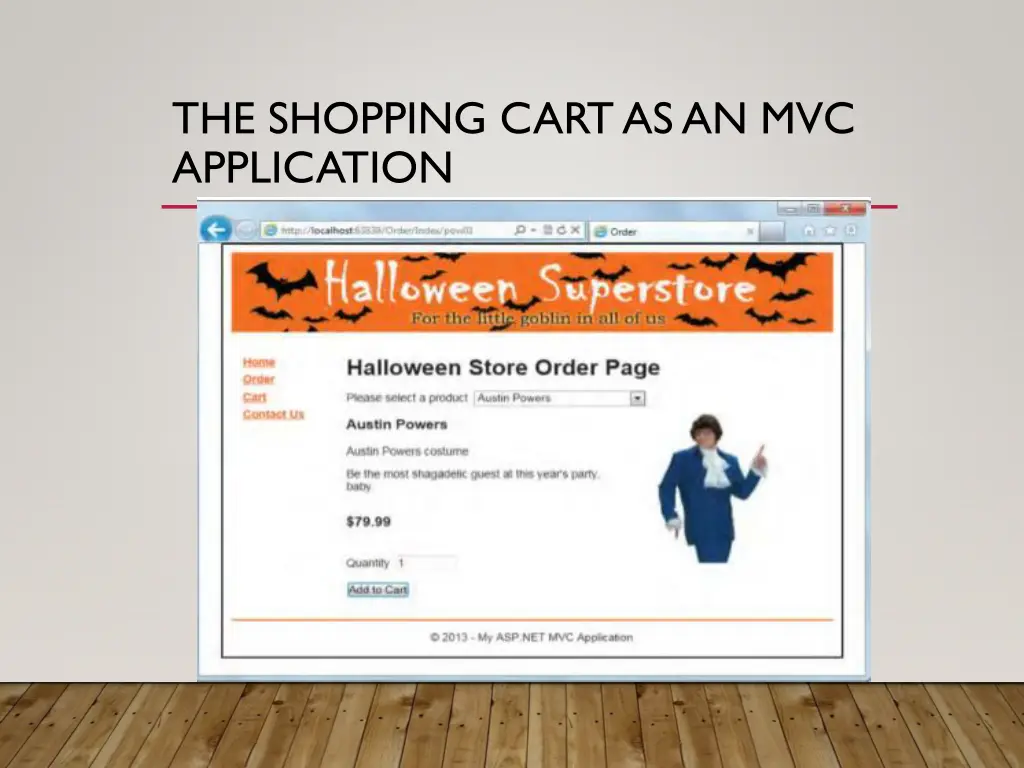 the shopping cart as an mvc application 1