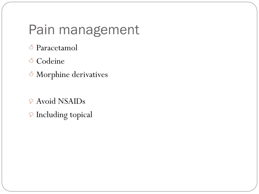 pain management