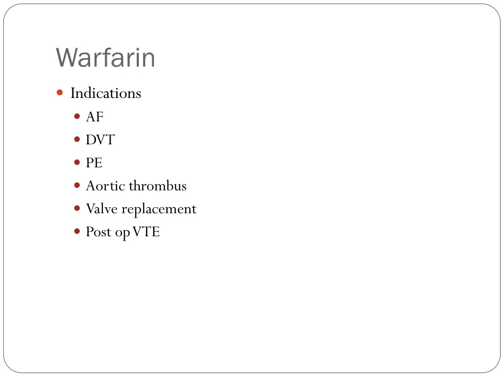 warfarin