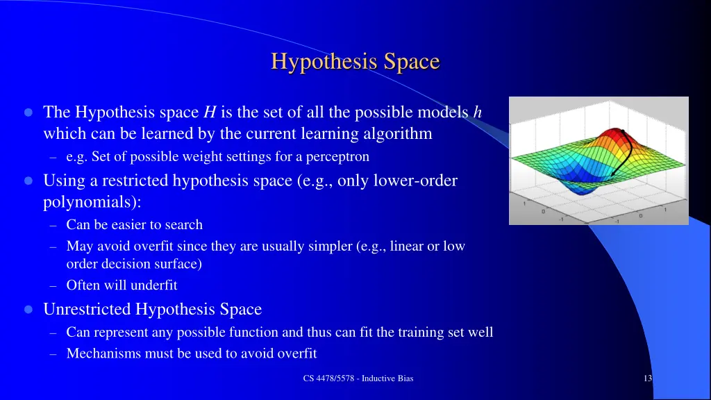 hypothesis space