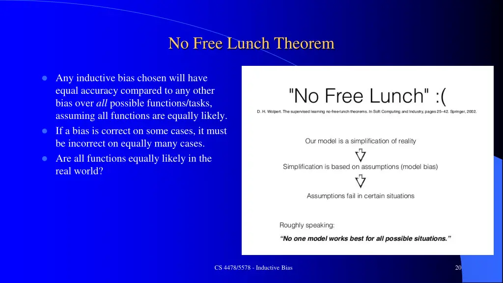 no free lunch theorem