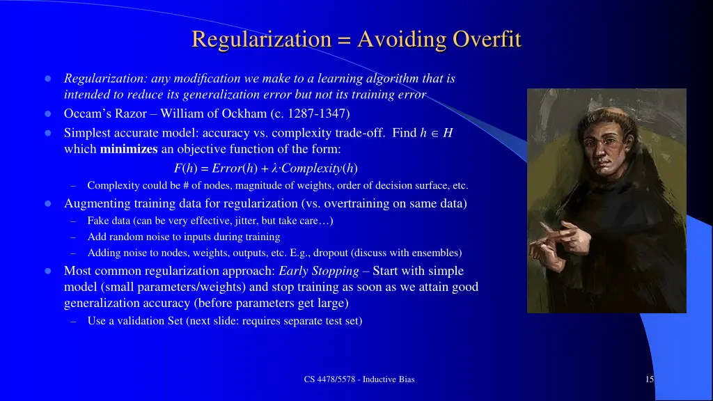 regularization avoiding overfit