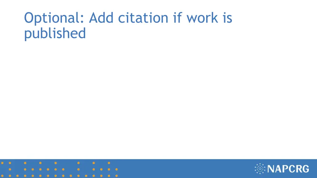 optional add citation if work is published