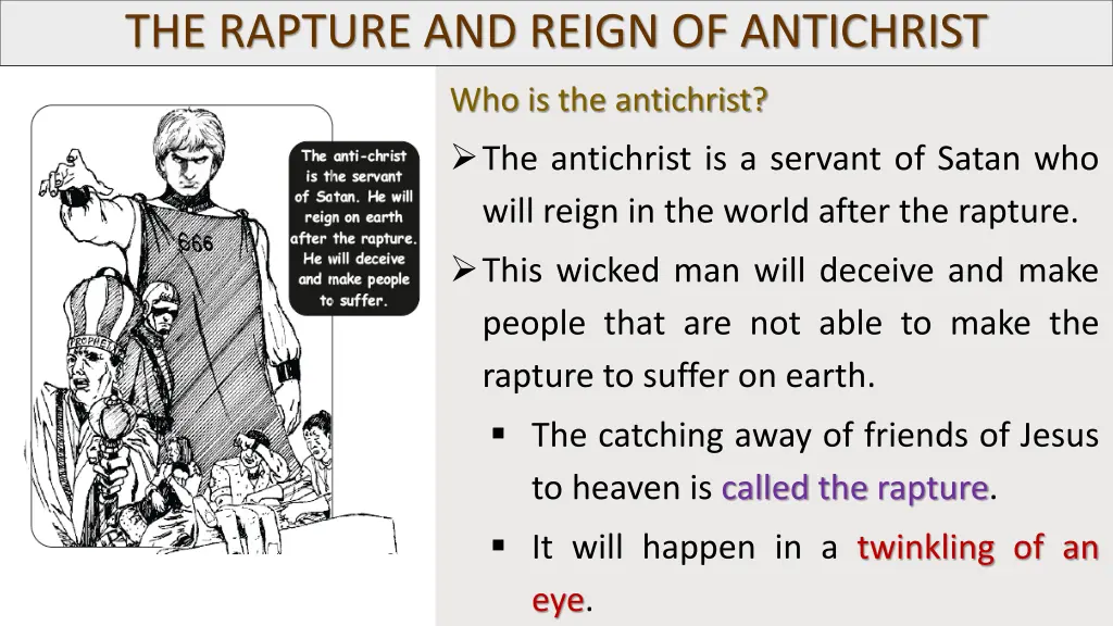 the rapture and reign of antichrist