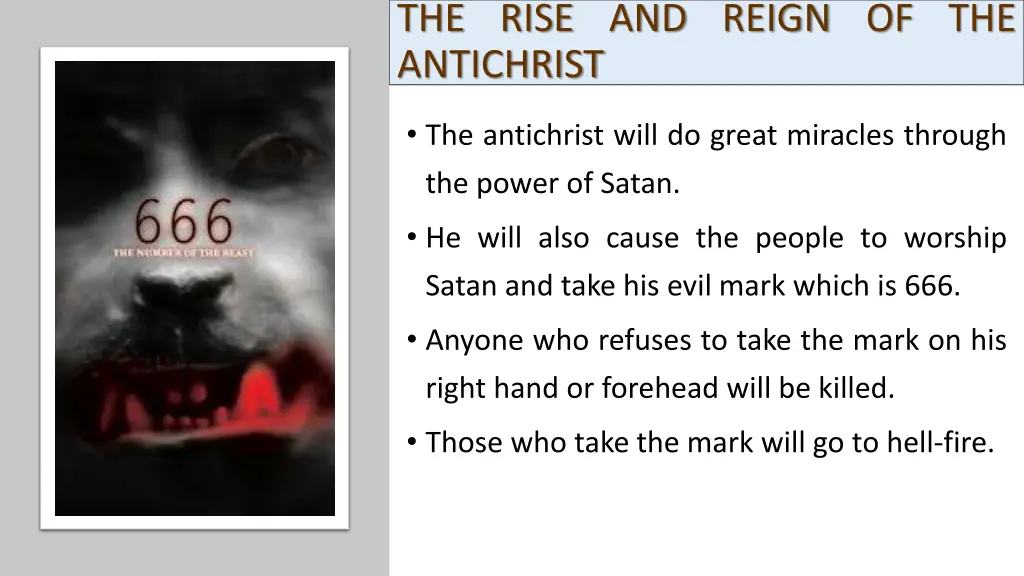 the rise and reign of the antichrist