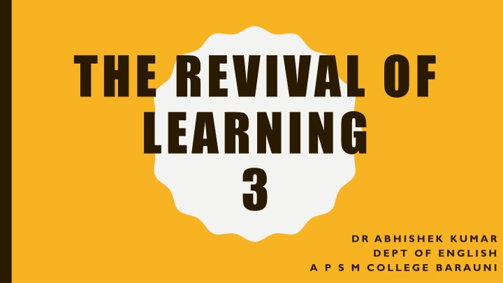 the revival of learning 3