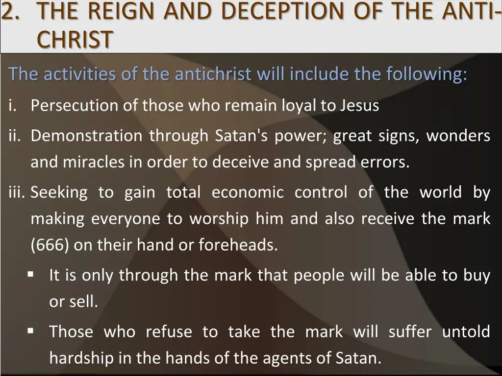 2 the reign and deception of the anti christ 1