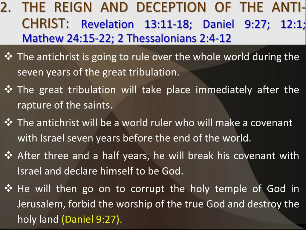 2 the reign and deception of the anti christ