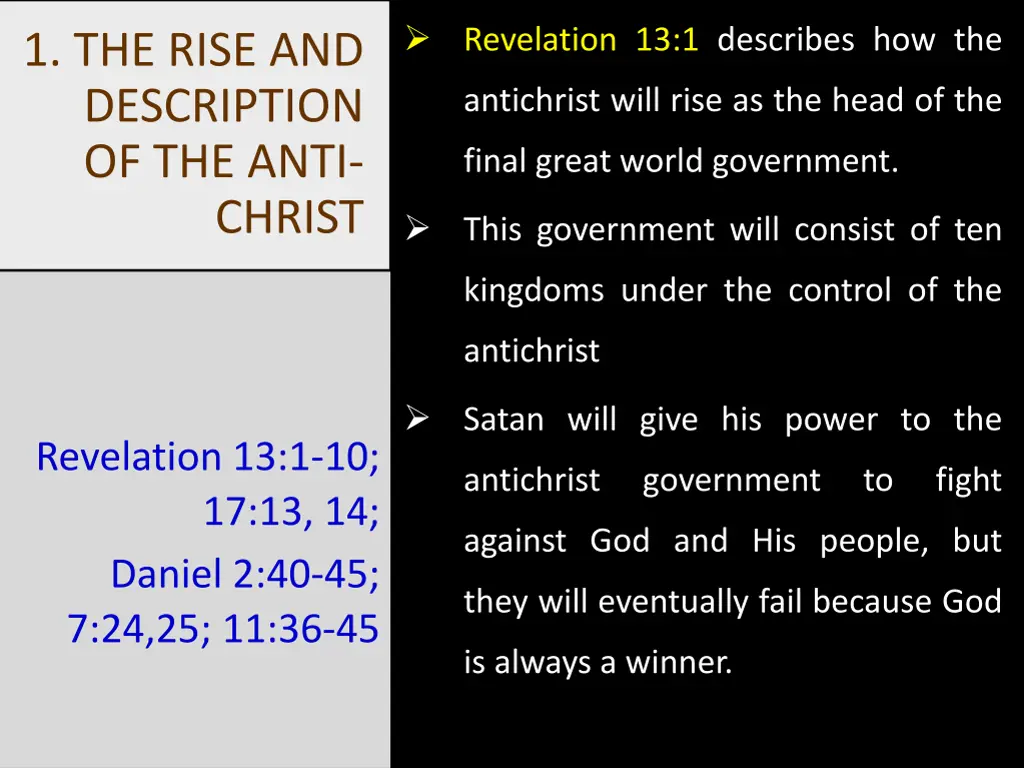 revelation 13 1 describes how the