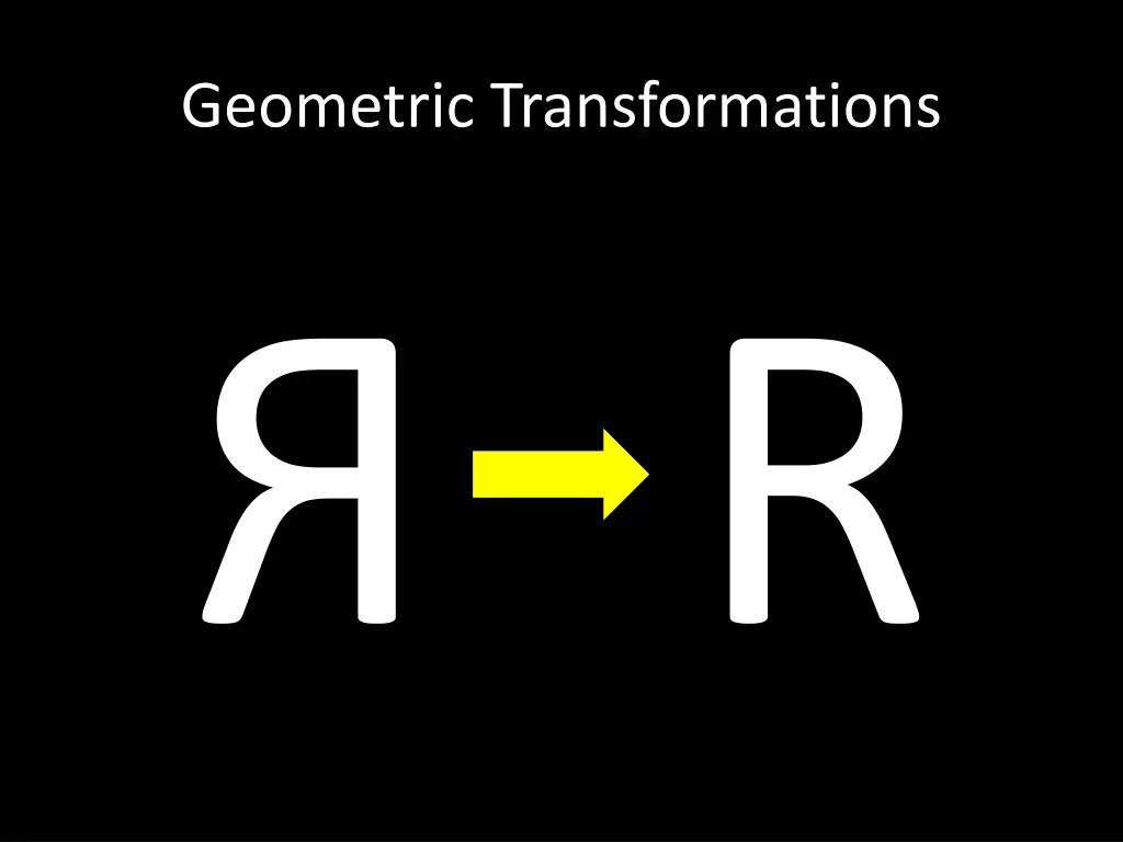 geometric transformations