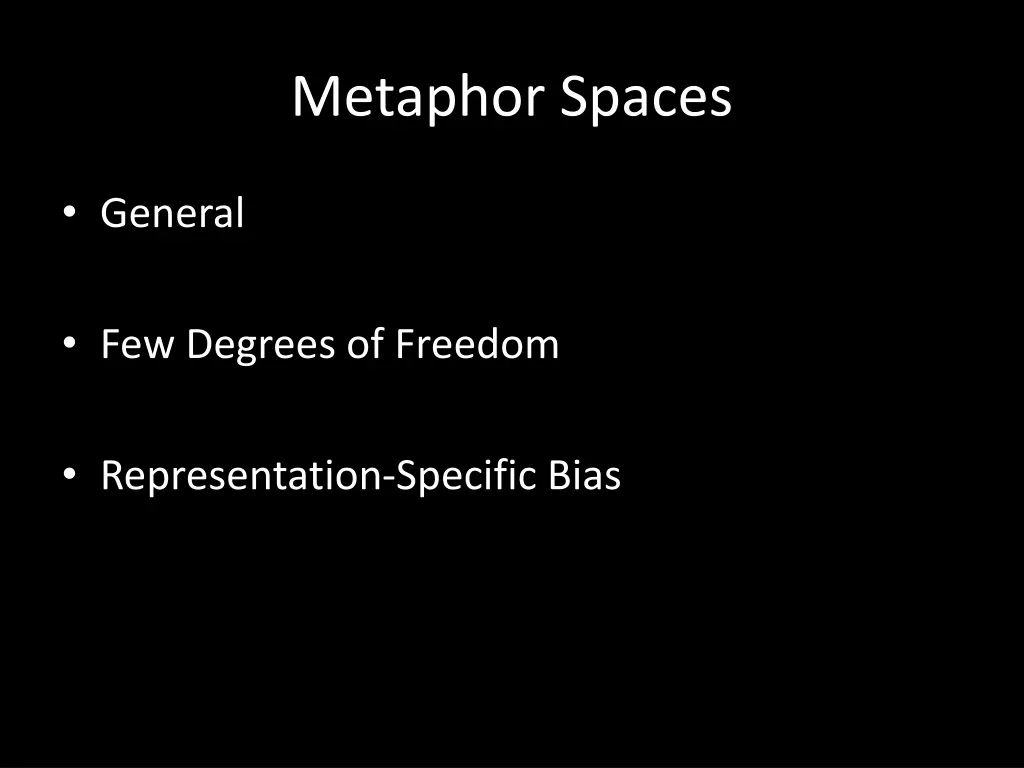 metaphor spaces 1