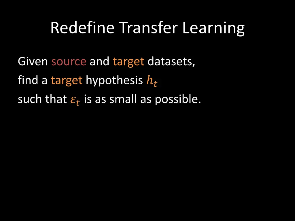 redefine transfer learning