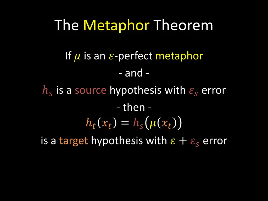 the metaphor theorem