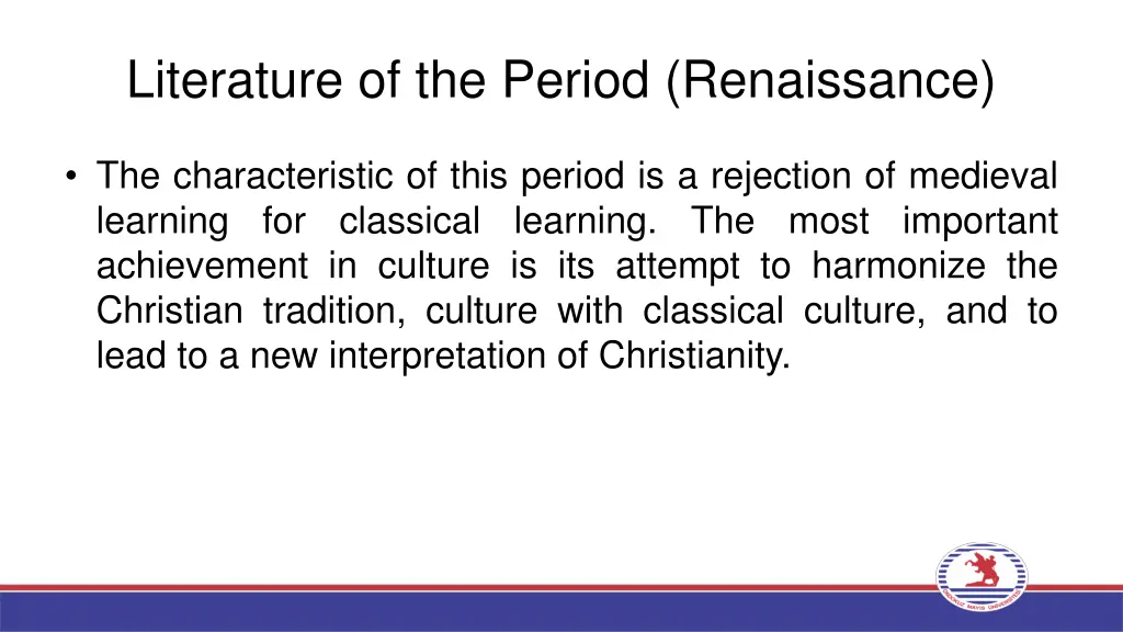 literature of the period renaissance