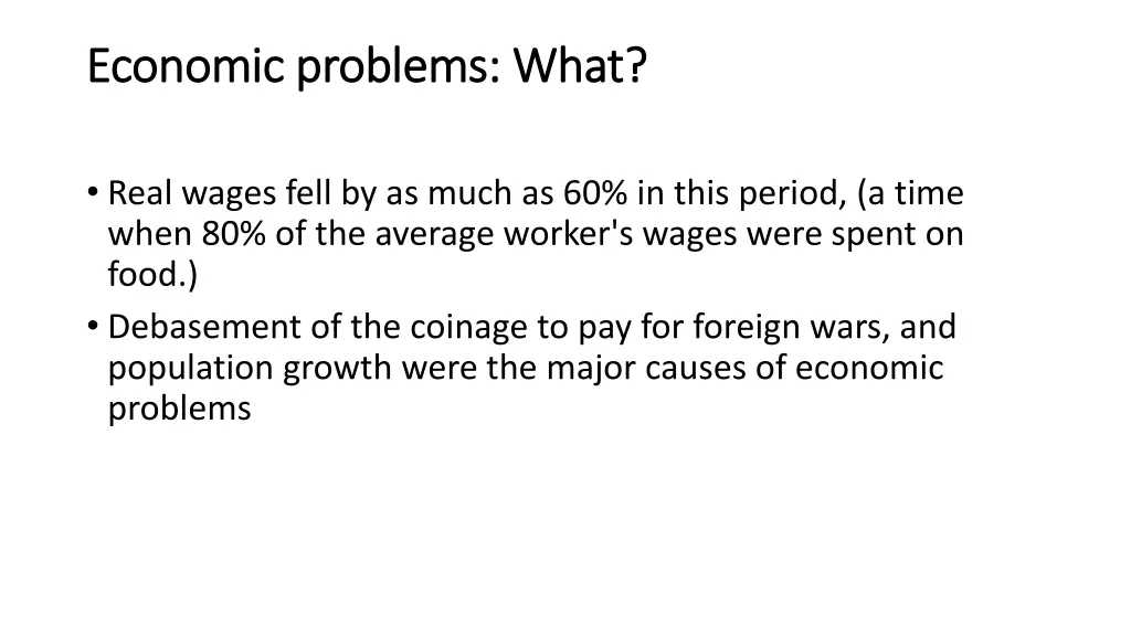 economic problems what economic problems what