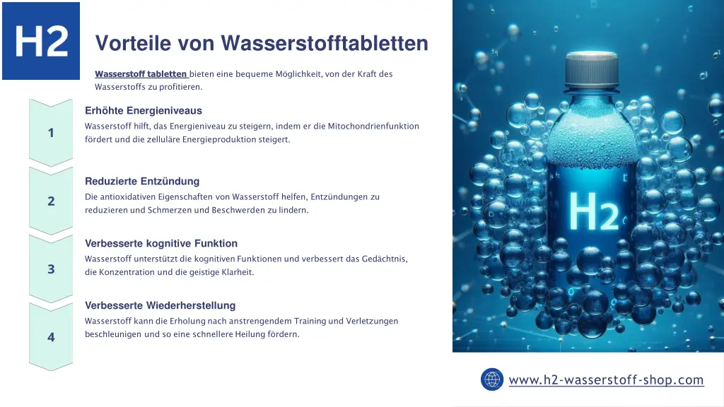 vorteile von wasserstofftabletten