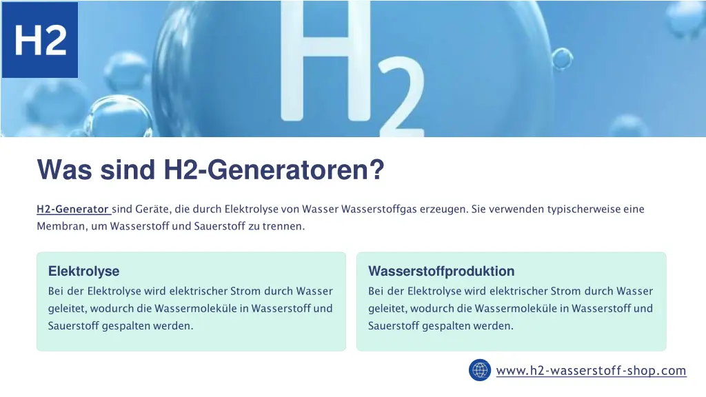 was sind h2 generatoren