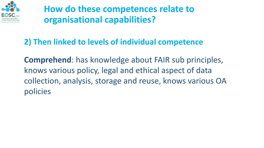 how do these competences relate to organisational 2