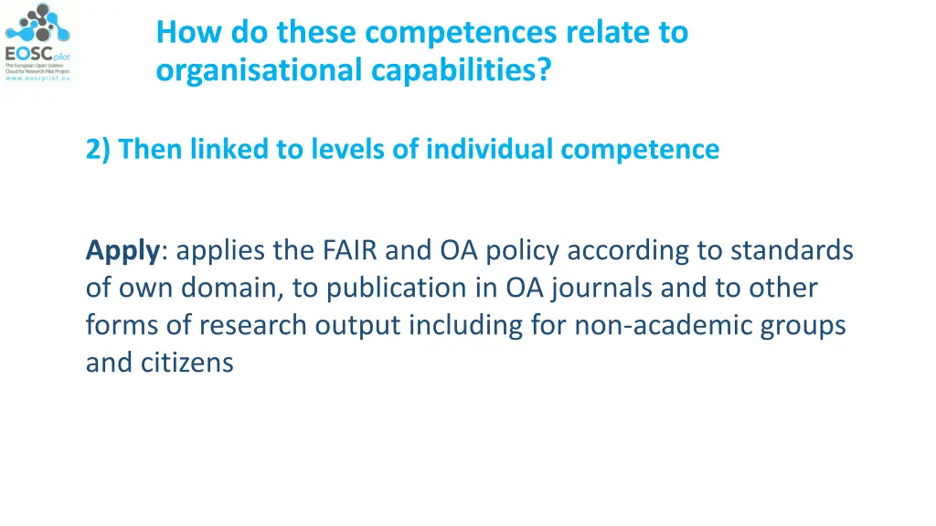 how do these competences relate to organisational 3