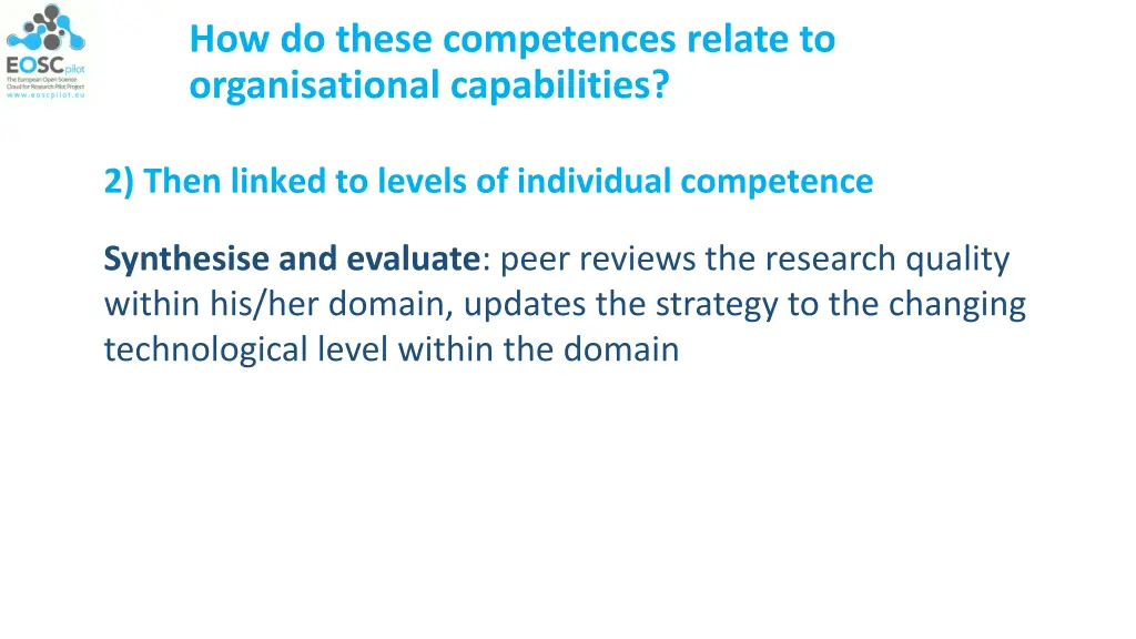 how do these competences relate to organisational 4