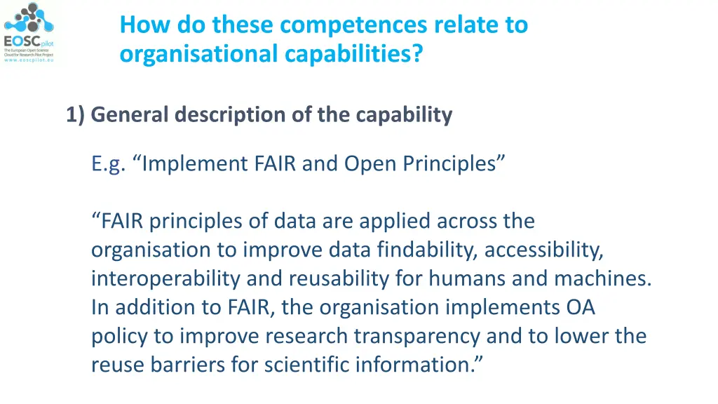 how do these competences relate to organisational