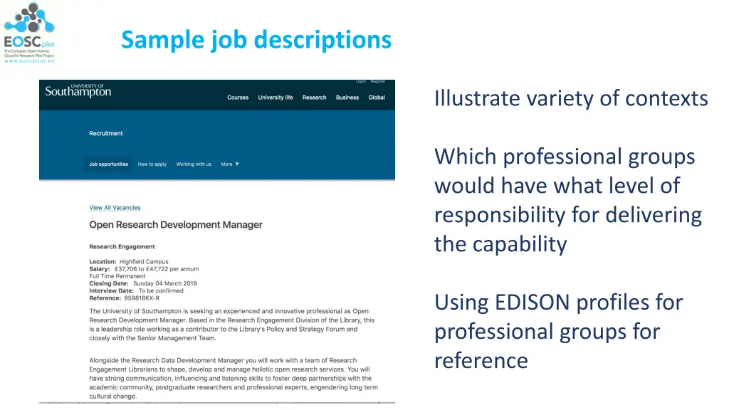 sample job descriptions