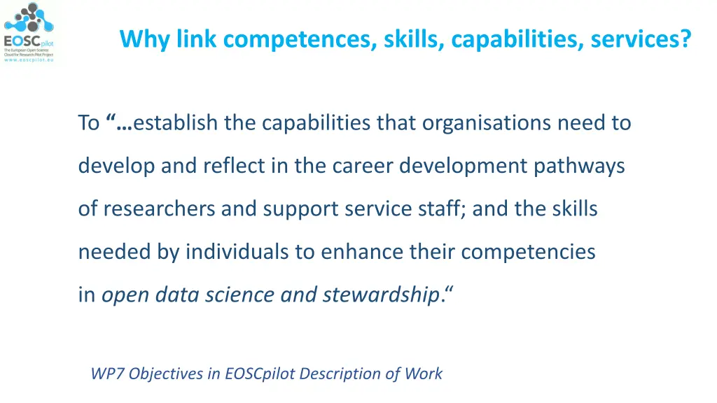 why link competences skills capabilities services