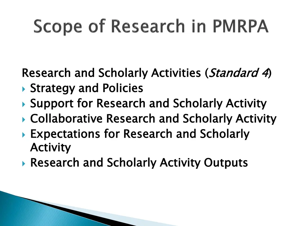 research and scholarly activities strategy