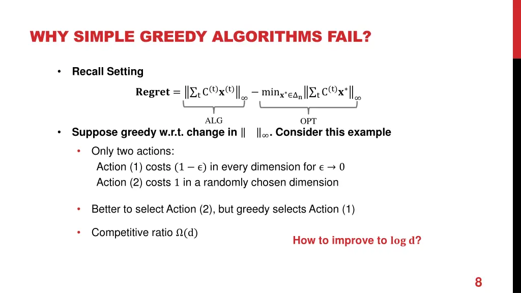 why simple greedy algorithms fail